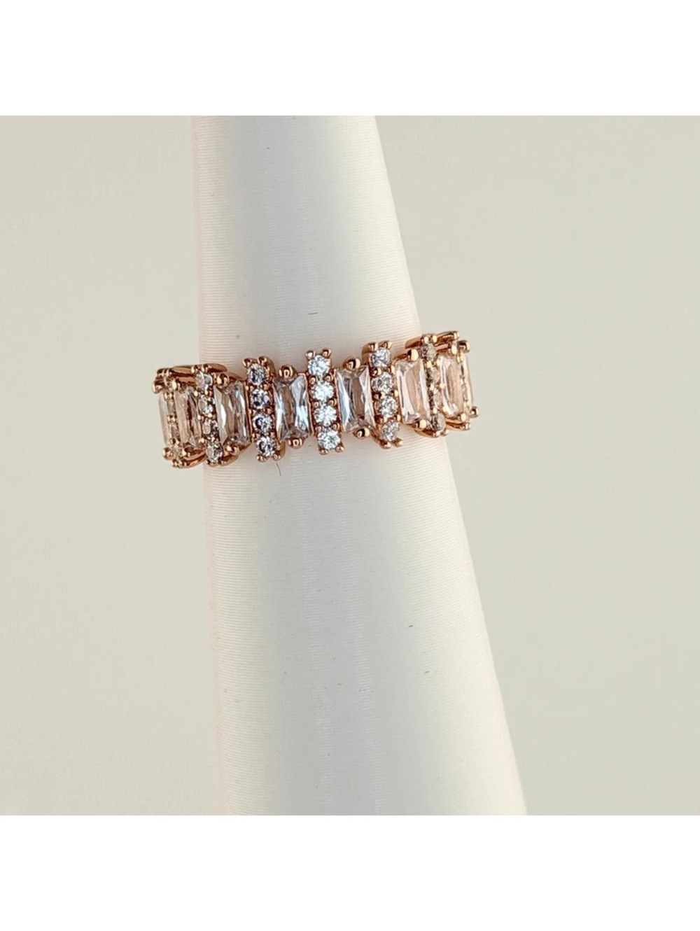 Bomb Party Sz 5 "Fierce and Fabulous" Clear Cz on Rose Gold RBP5657 Retro